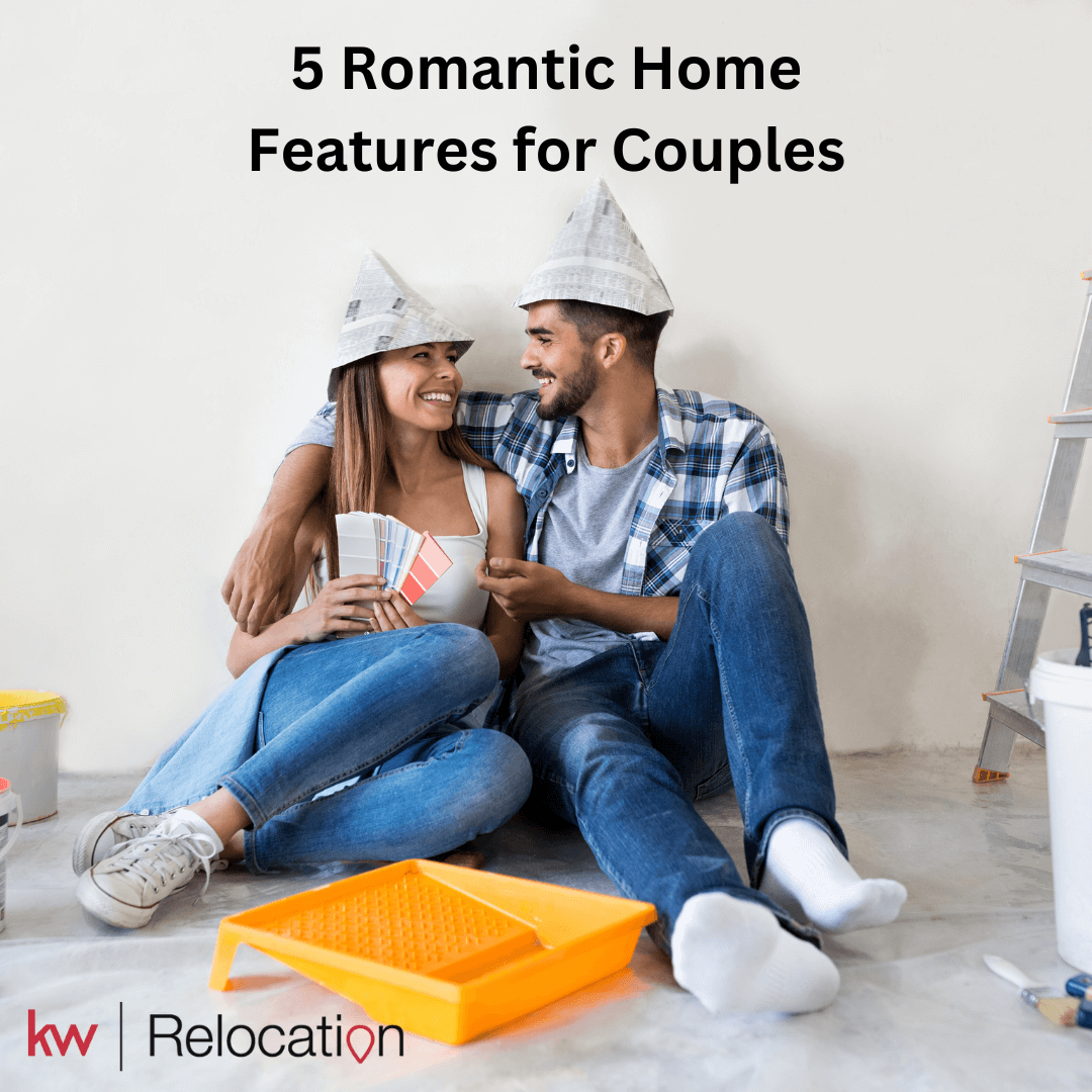 Valentine's Week with 5 Romantic Home Features for Couples, woman and man sitting on floor getting ready to paint a wall